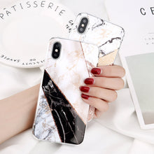 Load image into Gallery viewer, Glitter Powder Marble Phone Case For iPhone