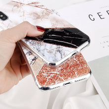 Load image into Gallery viewer, Glitter Powder Marble Phone Case For iPhone