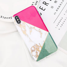 Load image into Gallery viewer, Glitter Powder Marble Phone Case For iPhone