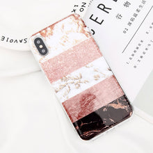 Load image into Gallery viewer, Glitter Powder Marble Phone Case For iPhone